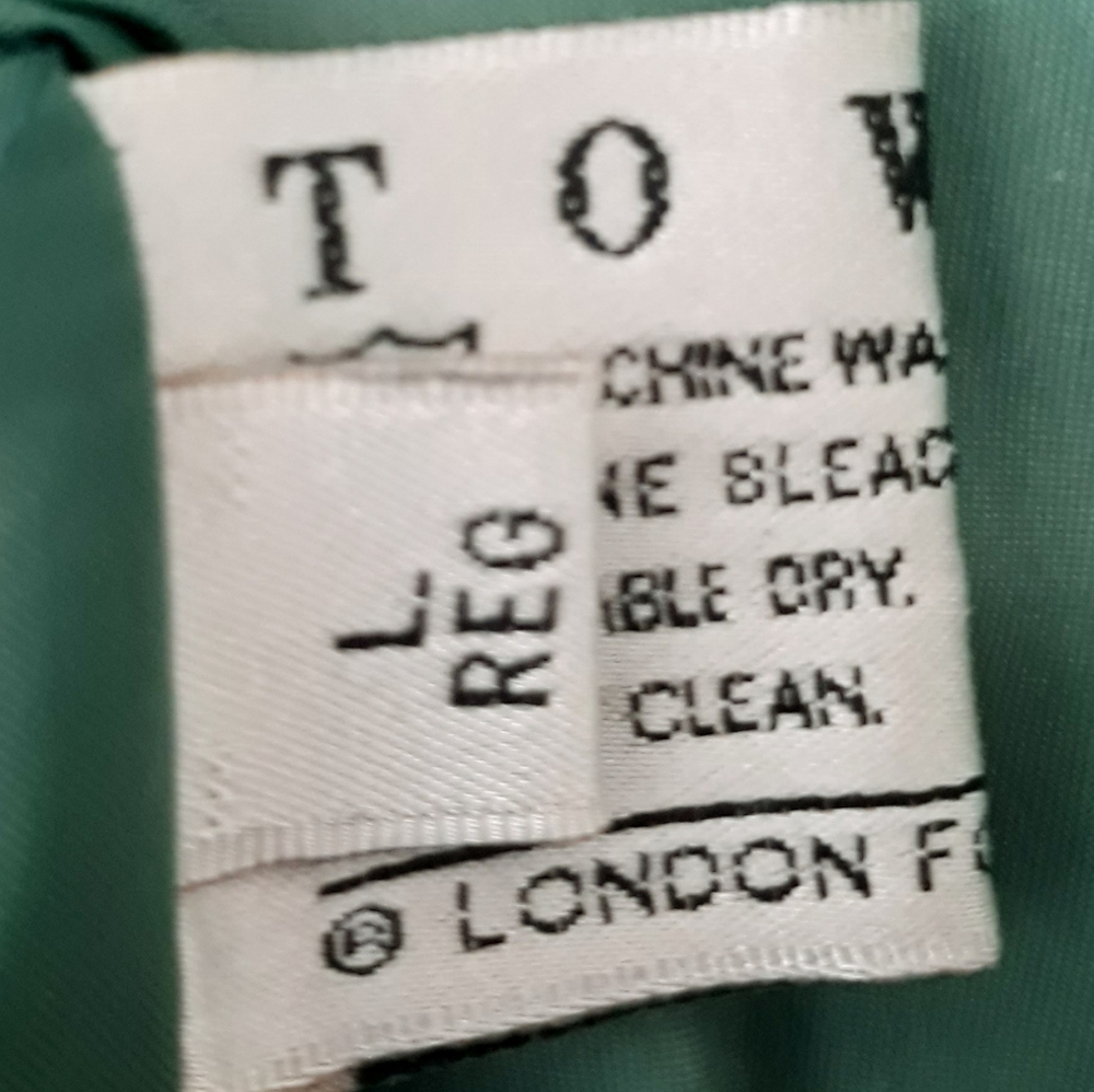 Towne London Fog Green Hooded Full Zip Jacket - Size Large Regular - Picture 7 of 11